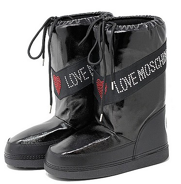 Love Moschino JA24022G1BIW Snow Boot black patent