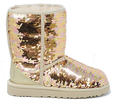 UGG® Classic Short Sequin W sequin gold combo