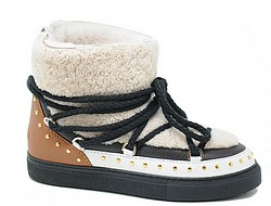 ☆関税込み☆【INUIKII】 Curly shearling ankle boots Long Curly High shearling snow boots in brown - Inuikii
