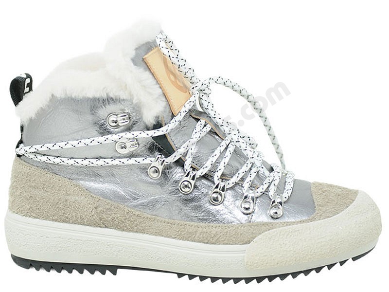 BnG Real Shoes La Yeti brillante silver