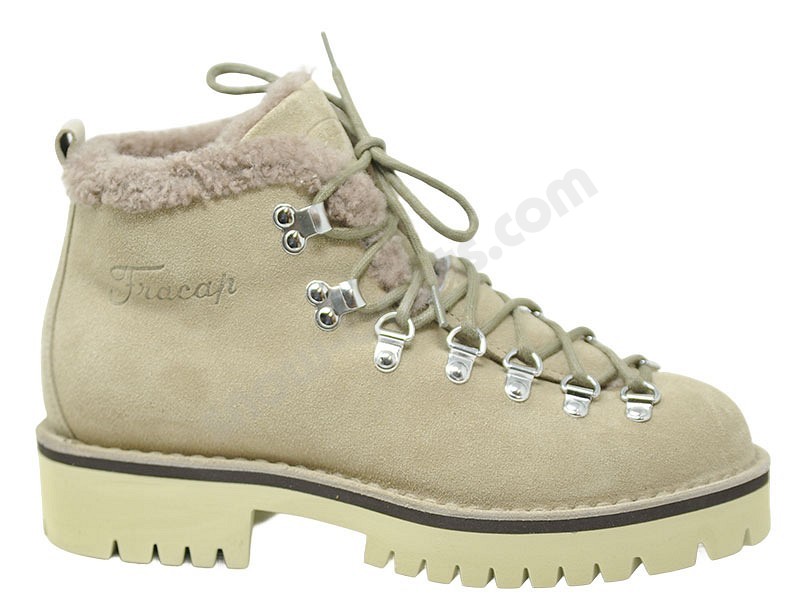 Fracap M120 Agnello W beige wildleder fell