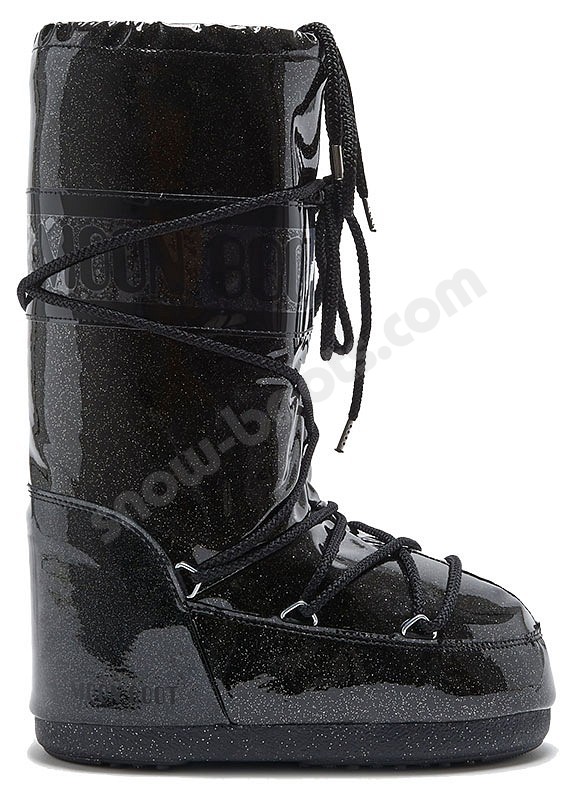 Moon Boot® Icon Glitter schwarz