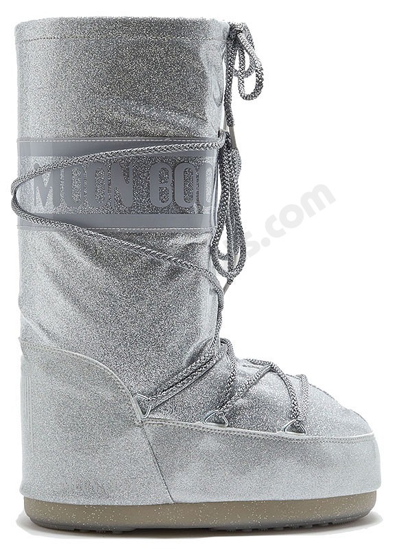 Moon Boot® Icon Glitter silber