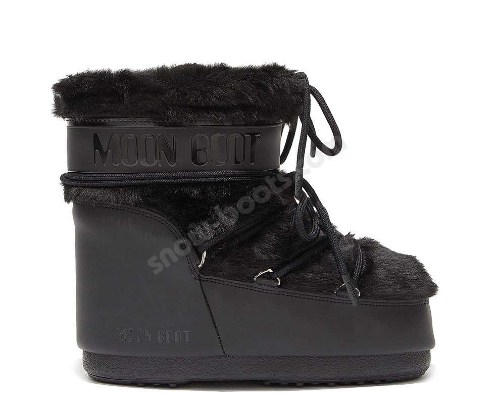 Moon Boot® Icon Low Faux Fur nero