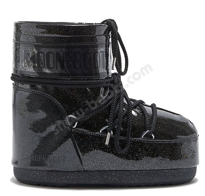 Moon Boot® Icon Low Glitter black