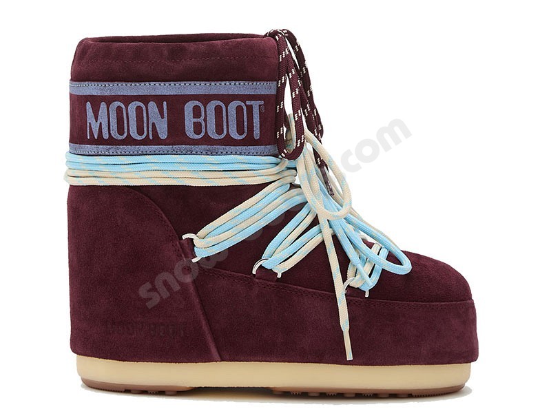 Moon Boot® Icon Low Suede Laces burgundy