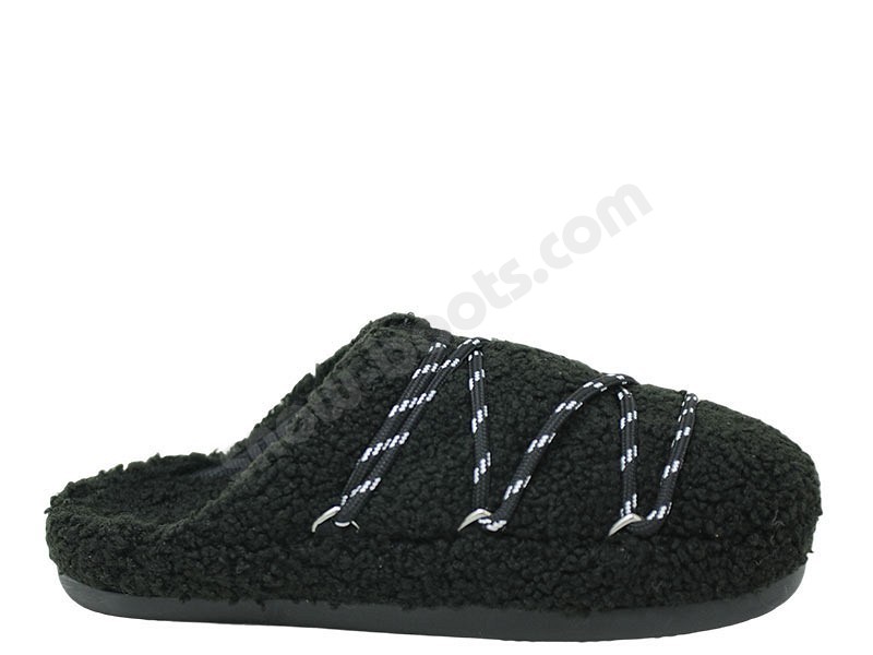 Moon Boot® MB Teddy Slipper nero