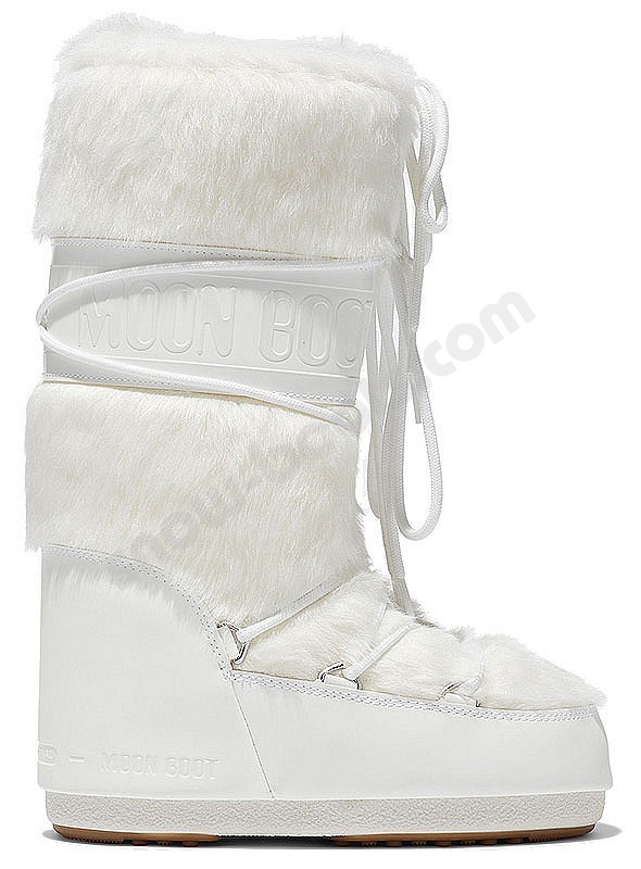 Moon Boot® Icon Faux Fur optical bianco