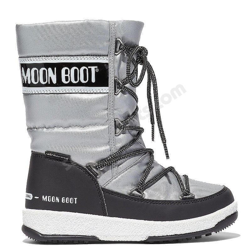 Moon Boot® JR Girl Quilted WP silver black