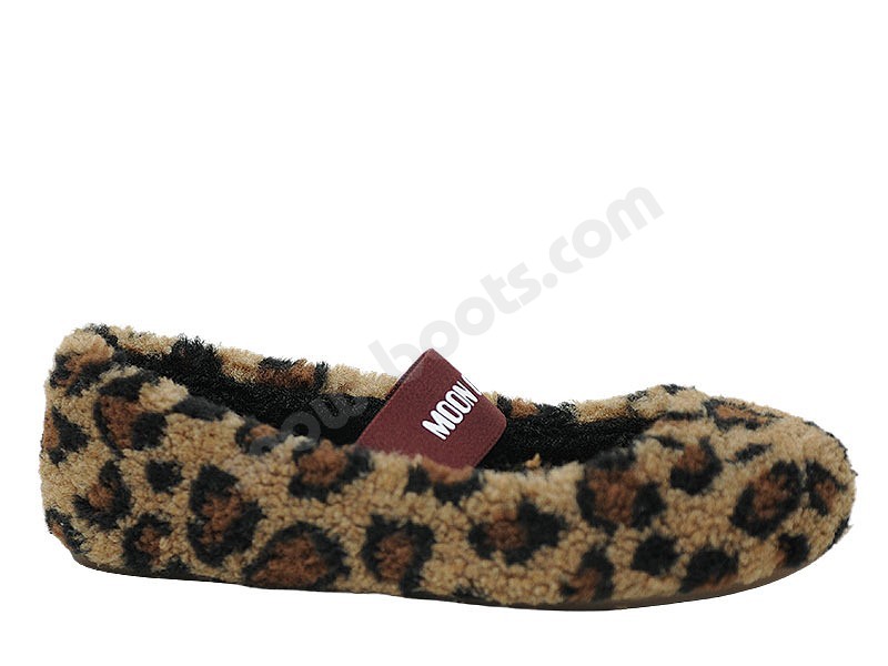 Moon Boot&reg; Shearling Ballerina leopard