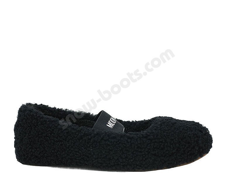 Moon Boot® Shearling Ballerina schwarz