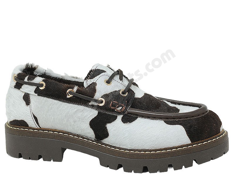 Stokton Rochelle 05 cow hair white brown