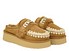 MOU Platform Clog letter logo cognac Lato